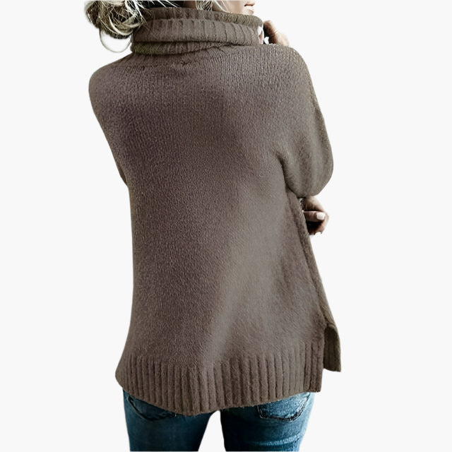 Women's Oversized Turtleneck Sweater Casual Relaxed Fit Pullover
