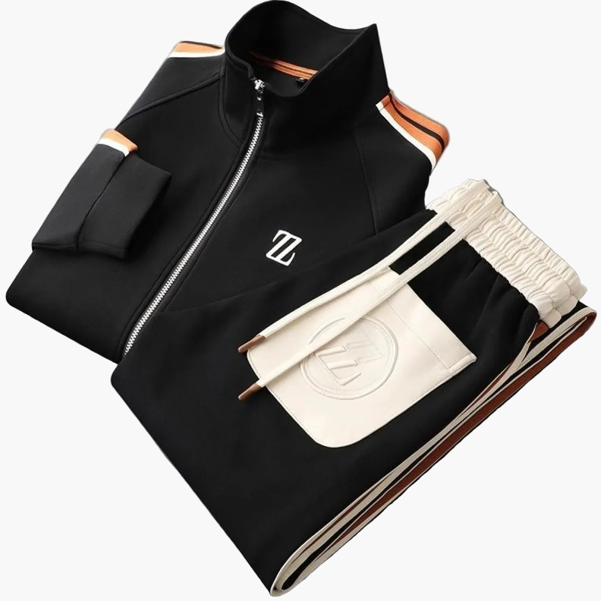 Men's Athletic Slim Fit 2-Piece Tracksuit Set – Modern Sporty Style for Training & Casual Wear