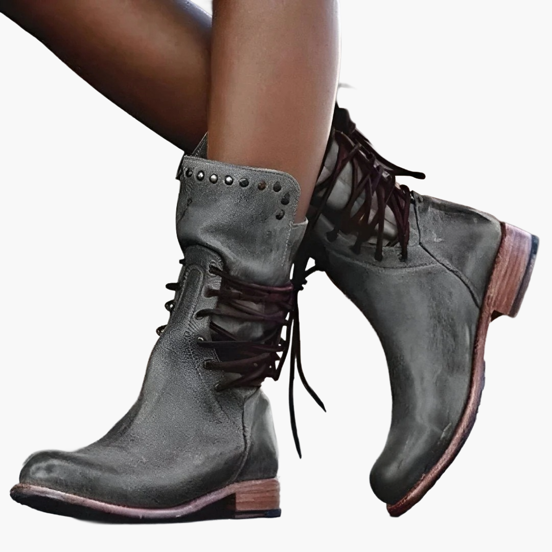 Women's Vintage Lace-Up Leather Boots – Adventure-Ready Classic Style