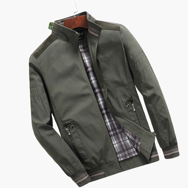 Men's Classic Bomber Jacket for Spring and Summer - Fashionable Lightweight Outerwear