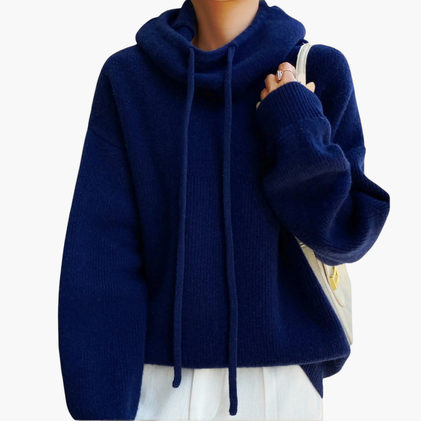 Women's Cozy Knit Hoodie Pullover Sweatshirt Casual Style