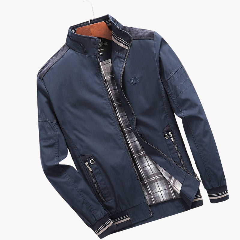 Men's Classic Bomber Jacket for Spring and Summer - Fashionable Lightweight Outerwear