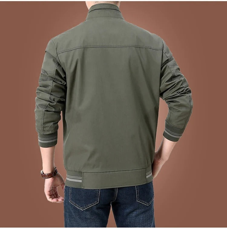 Men's Classic Bomber Jacket for Spring and Summer - Fashionable Lightweight Outerwear