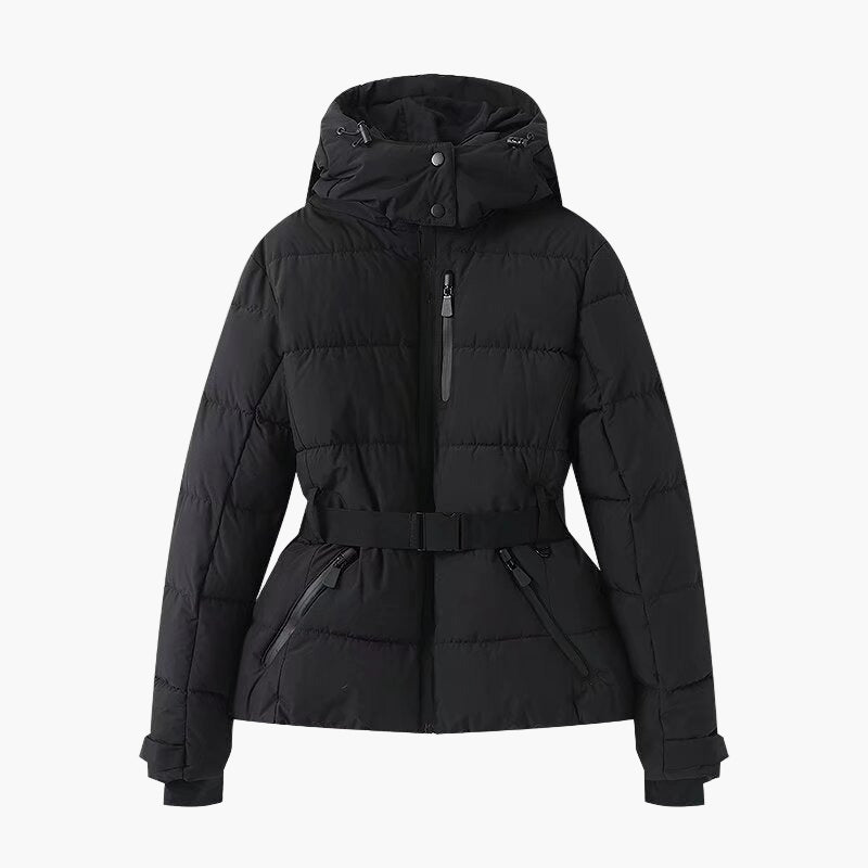 Women's Belted Puffer Jacket for Winter – Stylish Water-Resistant Insulated Outerwear
