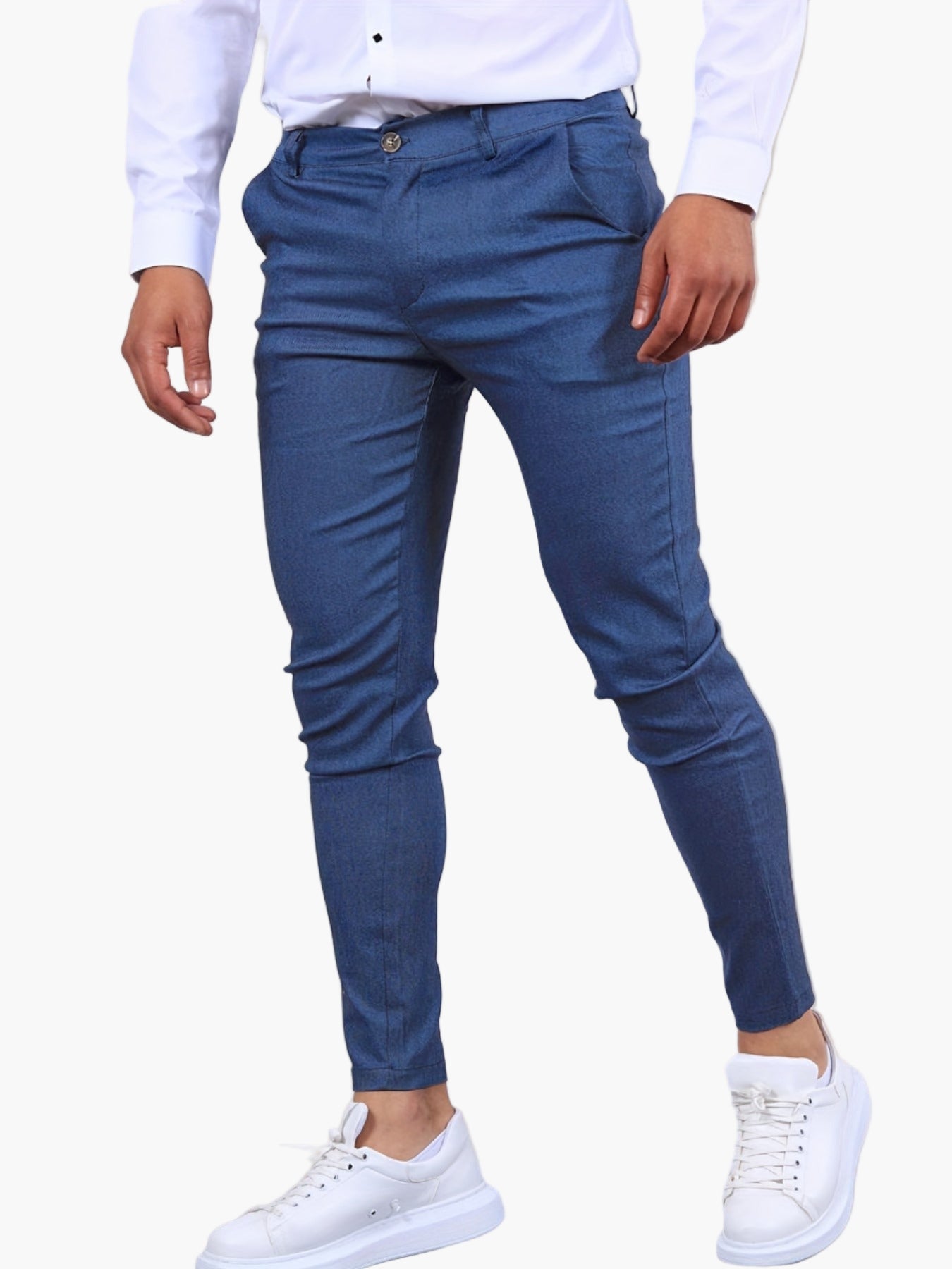 Men's Skinny-Fit Chino Pants Modern Tailored Style for Casual and Semi-Formal