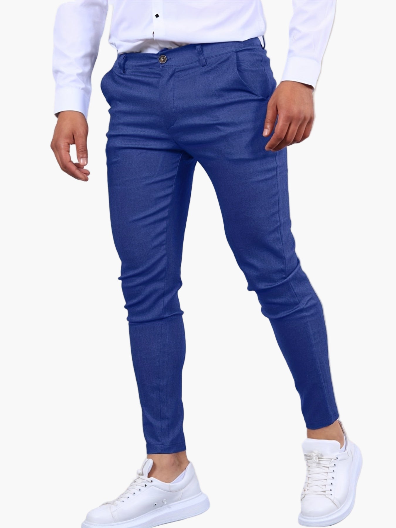 Men's Skinny-Fit Chino Pants Modern Tailored Style for Casual and Semi-Formal