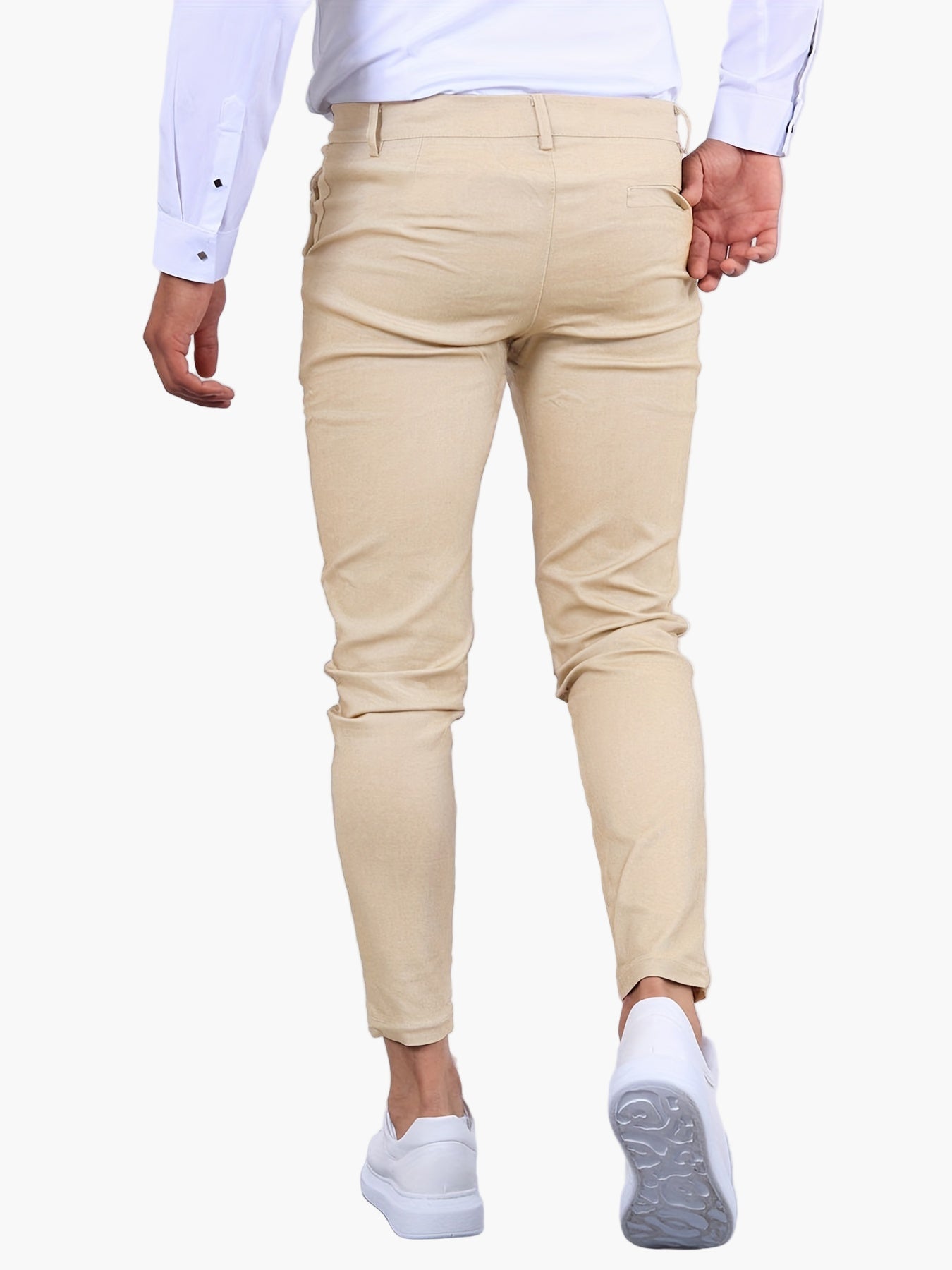 Men's Skinny-Fit Chino Pants Modern Tailored Style for Casual and Semi-Formal