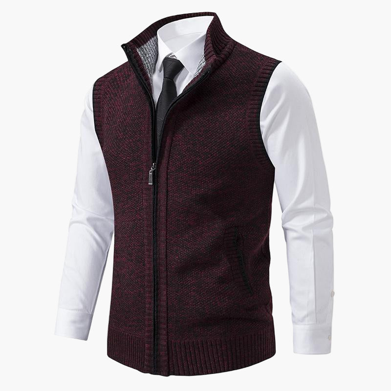 Men's Classic Business Casual Zipper Vest – Versatile Layer for Office and Everyday Style