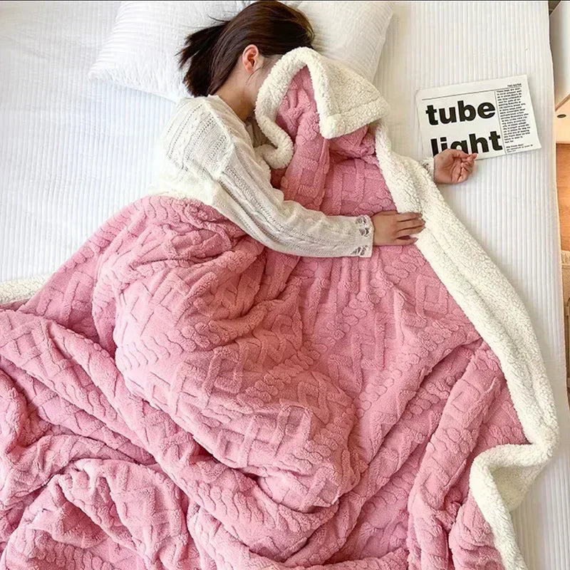 Luxury Ultra-Plush Winter Fleece Blanket – Cozy All-Season Bed Throw for Home & Bedroom