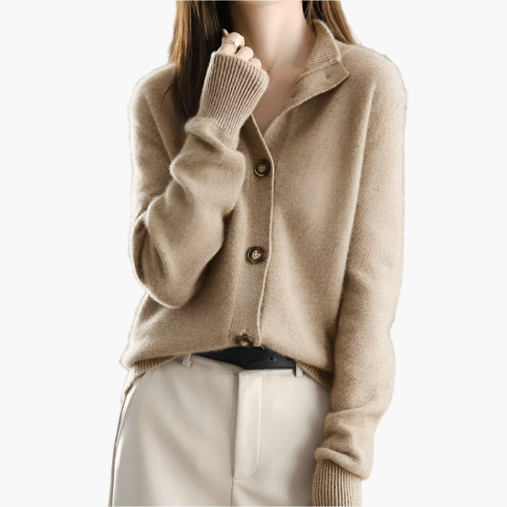 Women's Classic Button-Up Cardigan Sweater – Elegant Everyday Layer