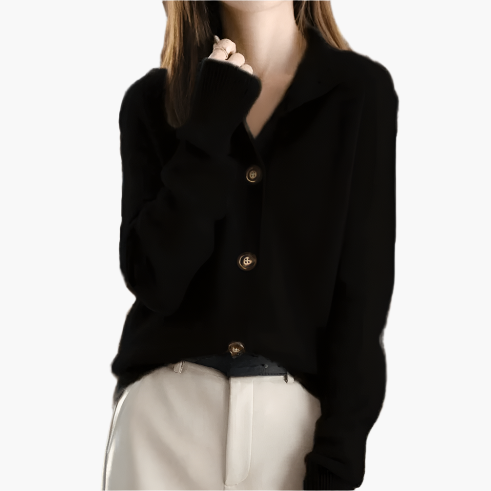 Women's Classic Button-Up Cardigan Sweater – Elegant Everyday Layer