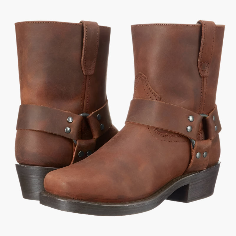 Men's Vintage Western Cowboy Boots - Lightweight Comfort Adventure Style