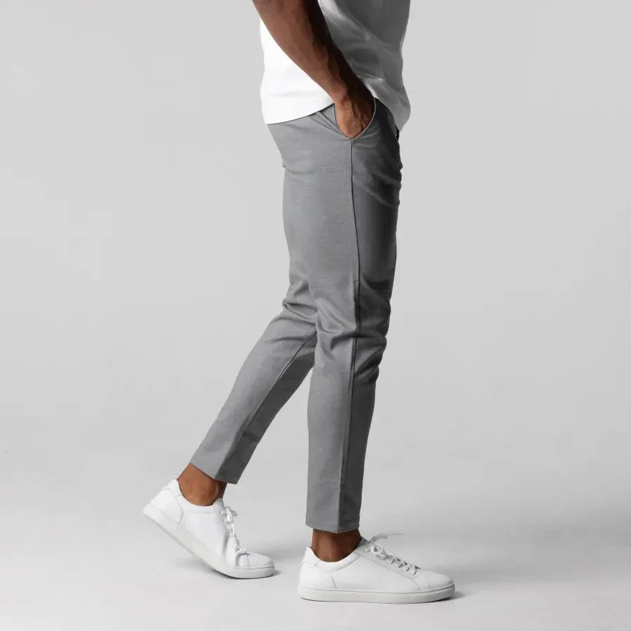 Men's Slim-Fit Chino Pants – Modern Stretch Style for Work or Casual