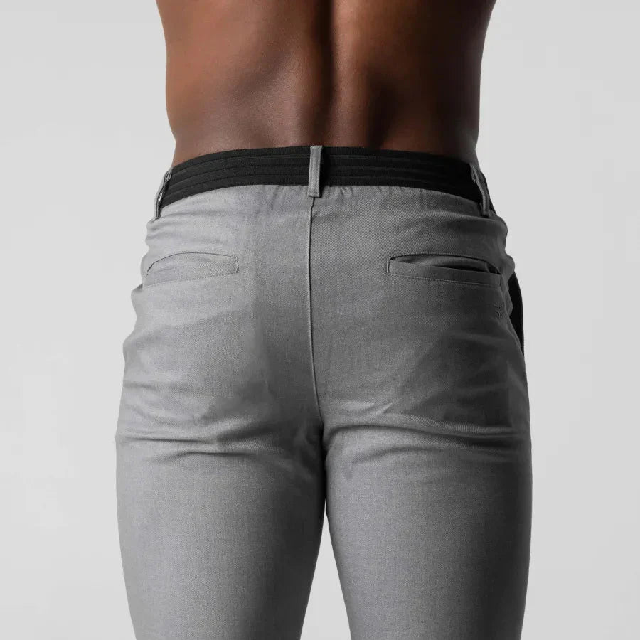 Men's Slim-Fit Chino Pants – Modern Stretch Style for Work or Casual