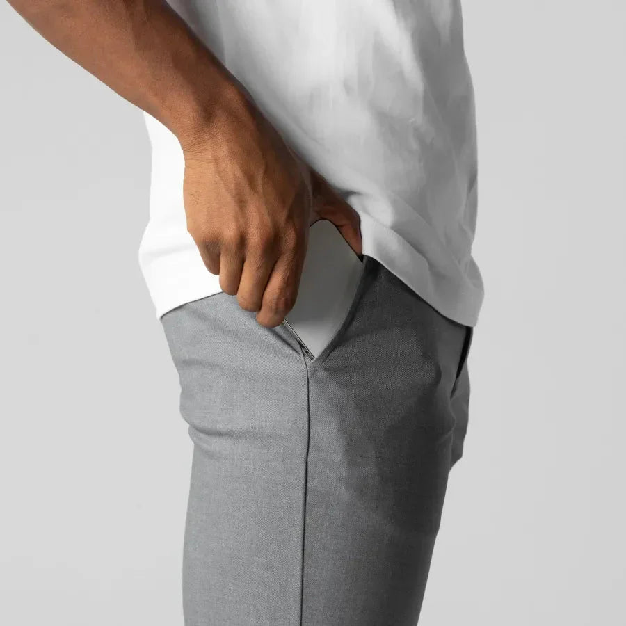 Men's Slim-Fit Chino Pants – Modern Stretch Style for Work or Casual