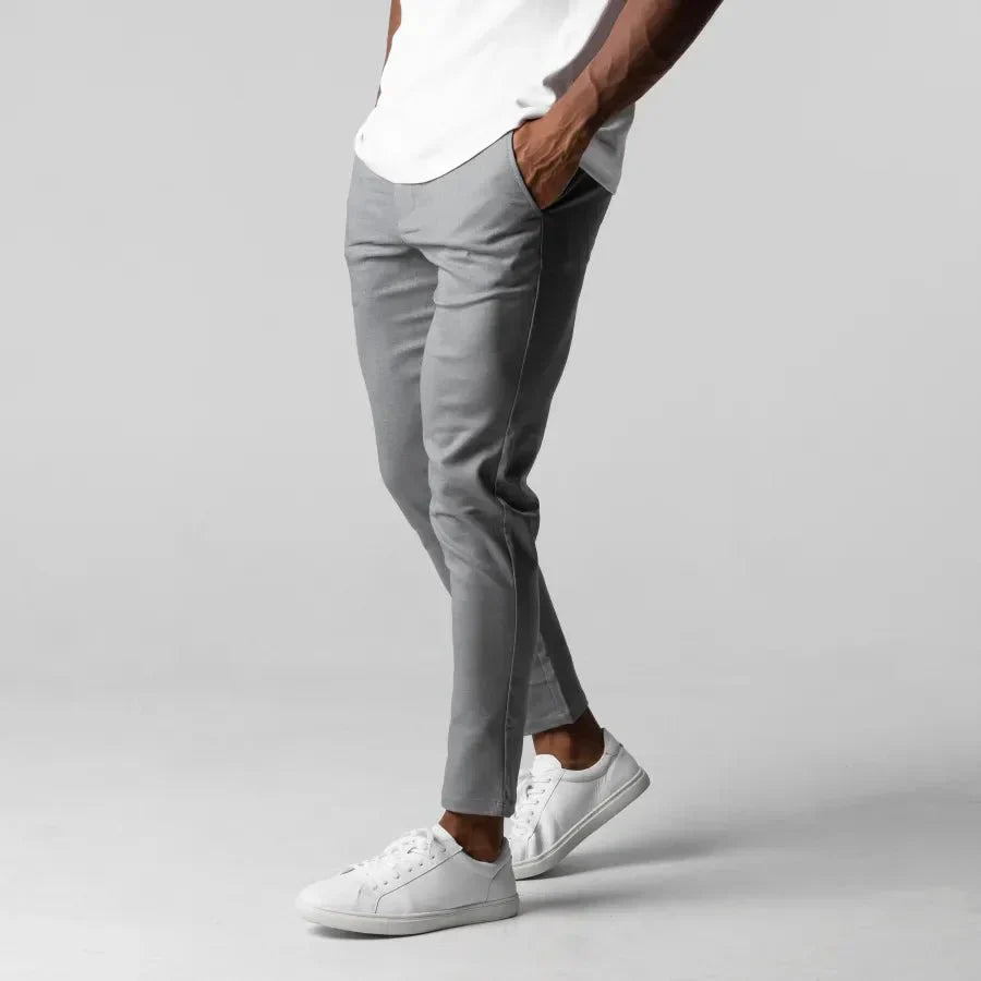 Men's Slim-Fit Chino Pants – Modern Stretch Style for Work or Casual