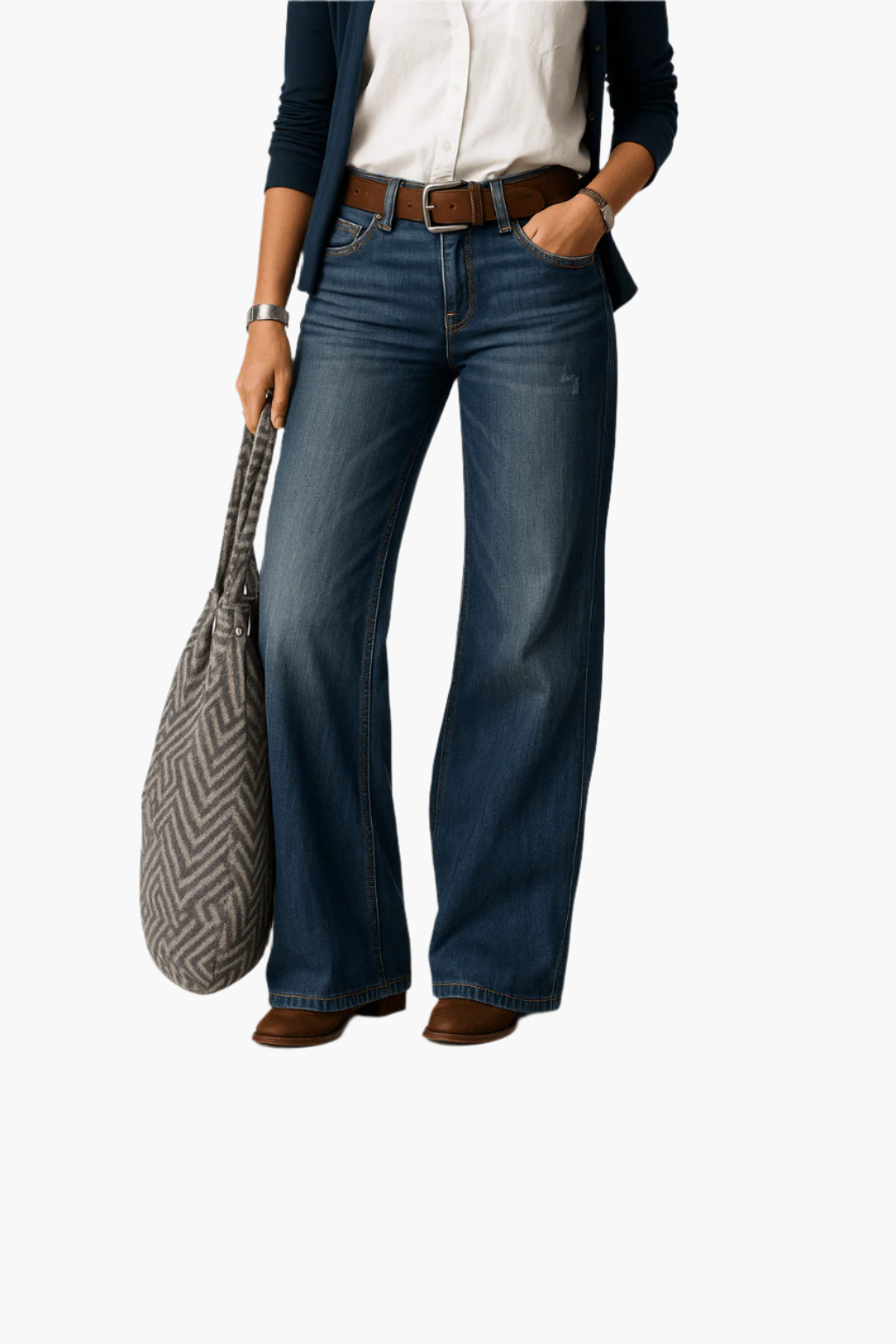 Women's Wide Leg Majken Denim Jeans – Relaxed Fit Trendy Everyday Style