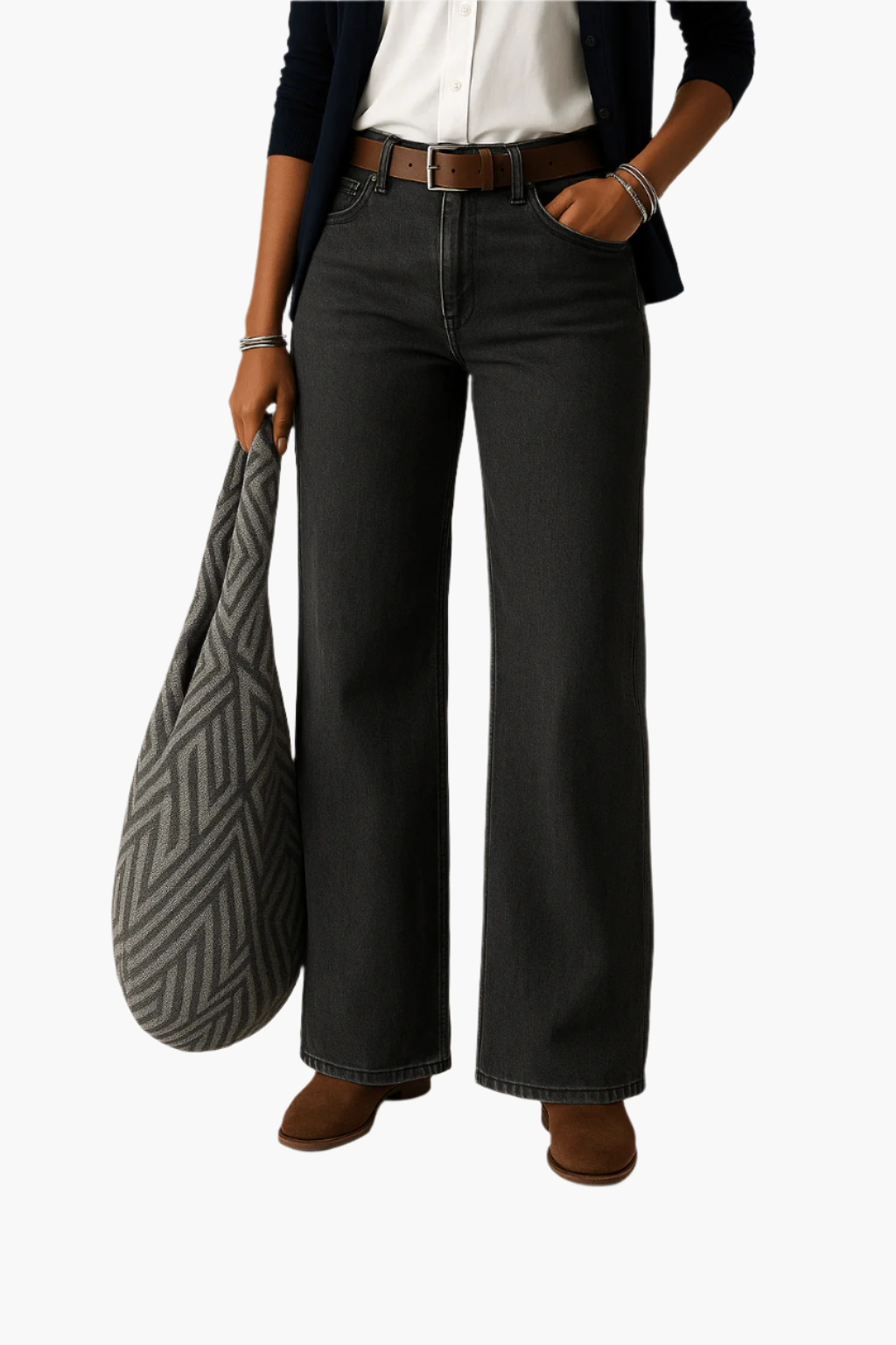 Women's Wide Leg Majken Denim Jeans – Relaxed Fit Trendy Everyday Style
