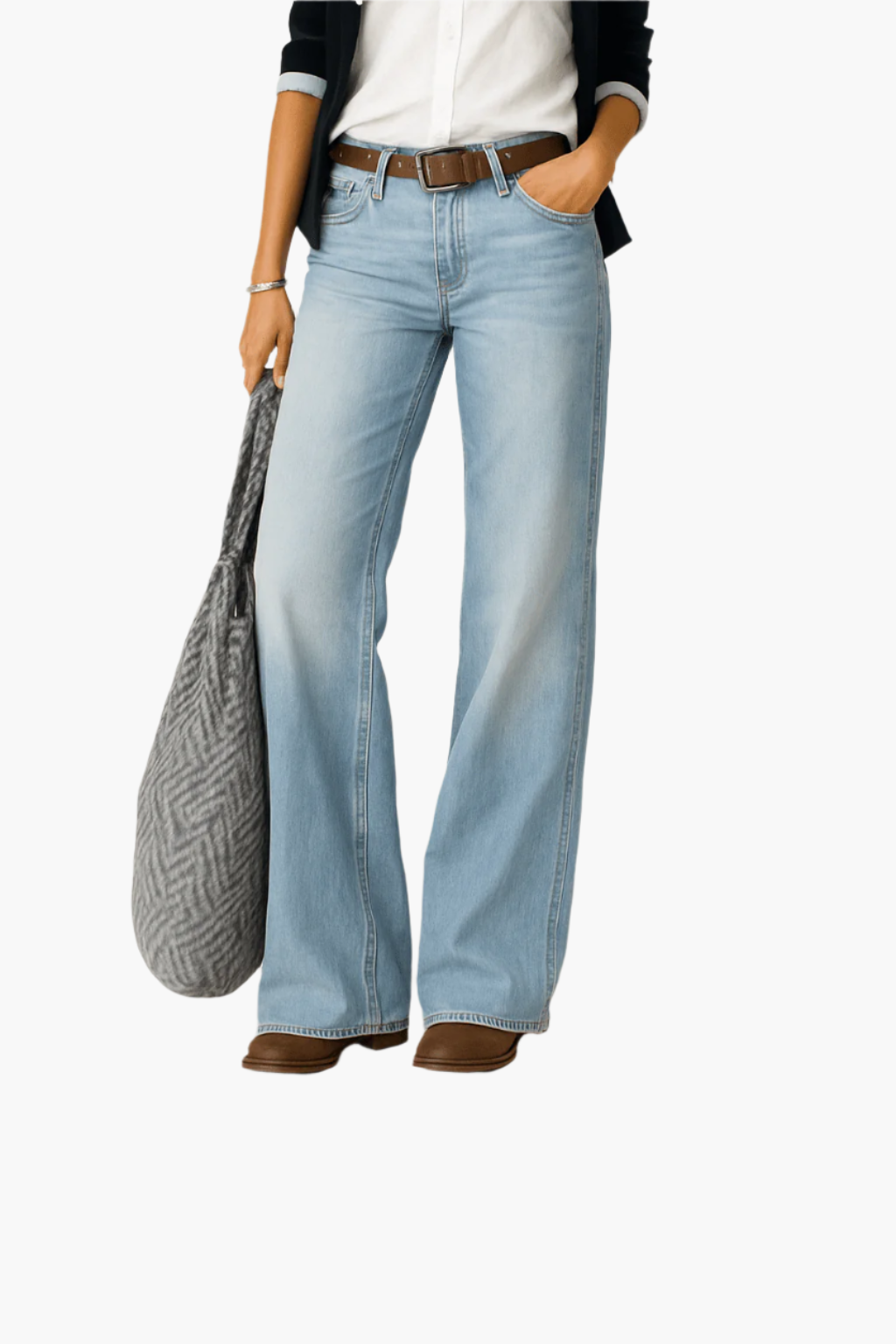 Women's Wide Leg Majken Denim Jeans – Relaxed Fit Trendy Everyday Style