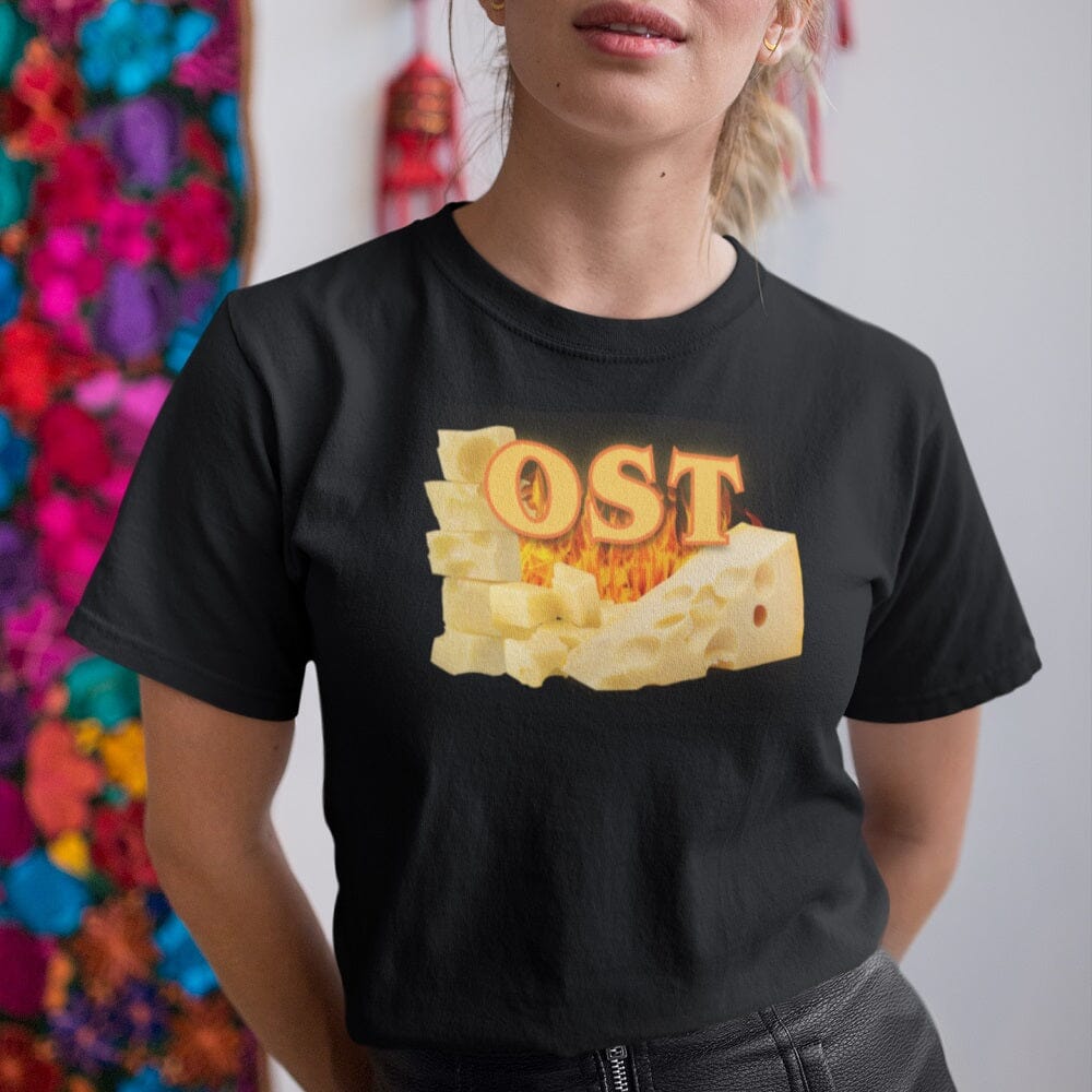 Rachael – Unisex Cheese Print T-Shirt