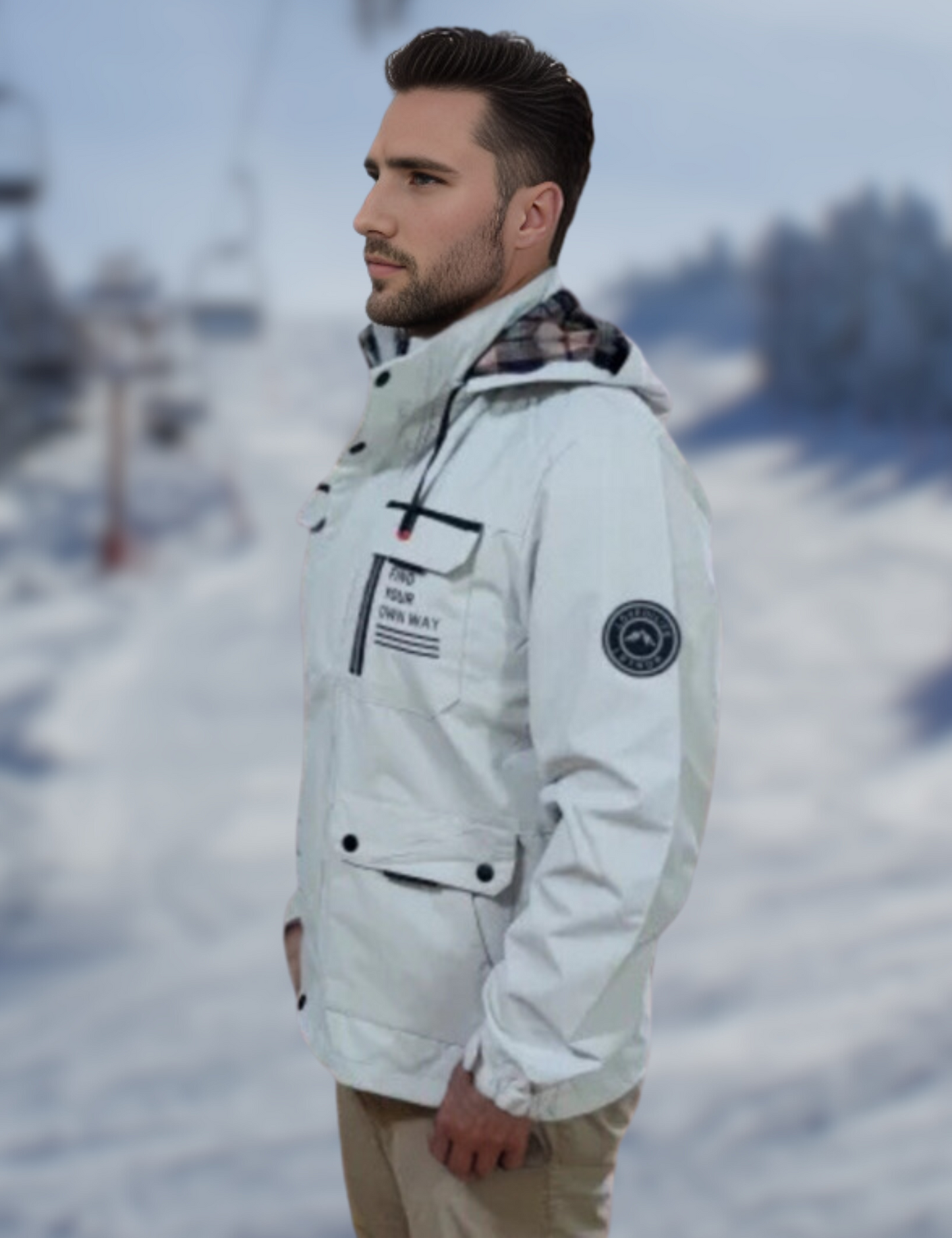 Men's Winter Outdoor Waterproof Parka Jacket with Removable Hood – All-Weather Adventure Style