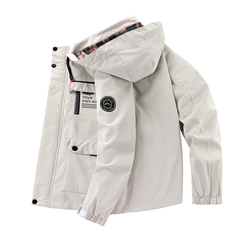Men's Winter Outdoor Waterproof Parka Jacket with Removable Hood – All-Weather Adventure Style