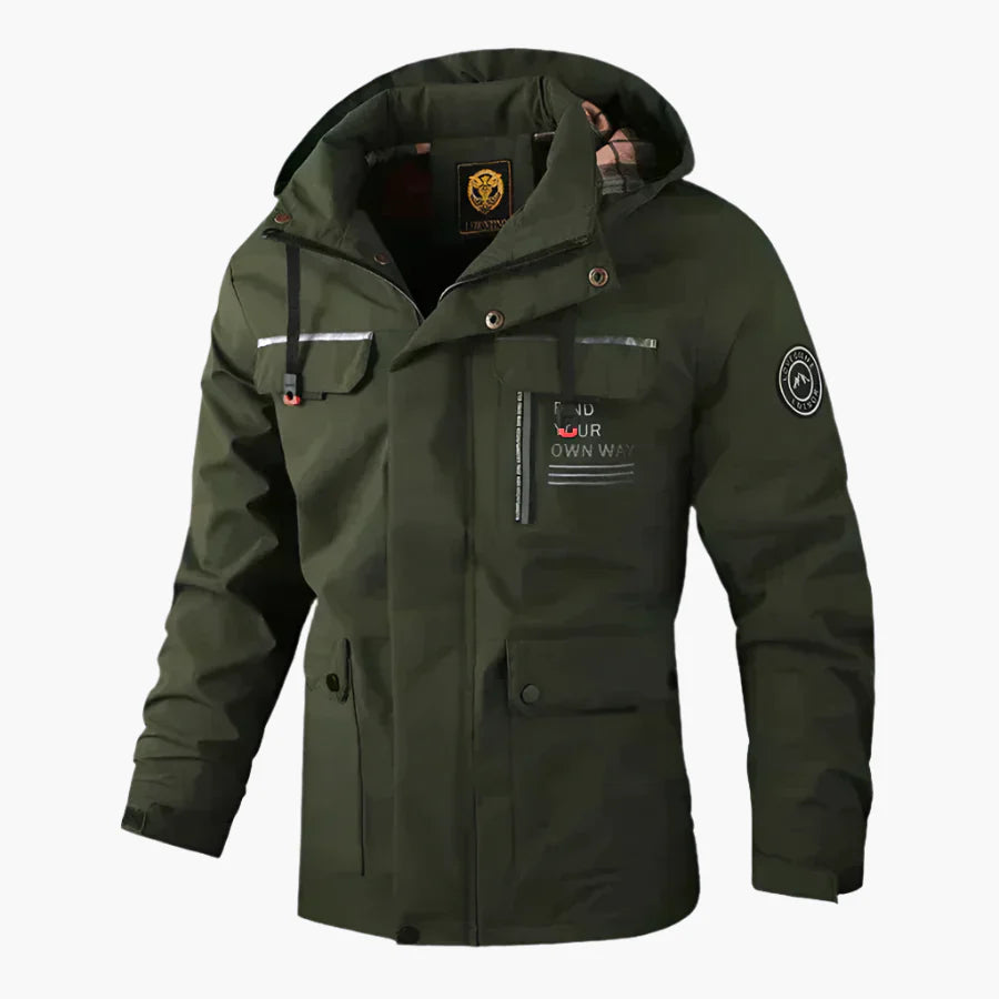 Men's Winter Outdoor Waterproof Parka Jacket with Removable Hood – All-Weather Adventure Style