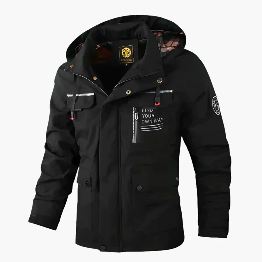 Men's Winter Outdoor Waterproof Parka Jacket with Removable Hood – All-Weather Adventure Style