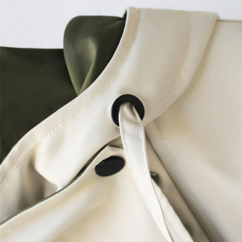 Women's Oversized Casual Layered Windbreaker Jacket