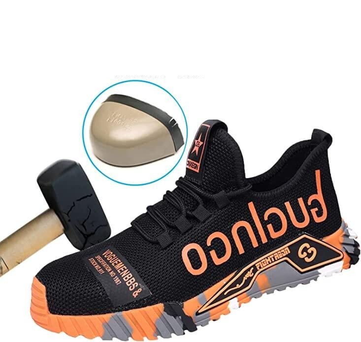 Men's Lightweight Safety Work Sneakers with Steel Toe – Athletic Comfort & Slip-Resistant Protection