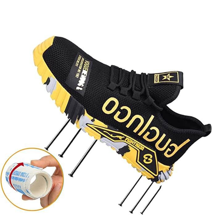 Men's Lightweight Safety Work Sneakers with Steel Toe – Athletic Comfort & Slip-Resistant Protection