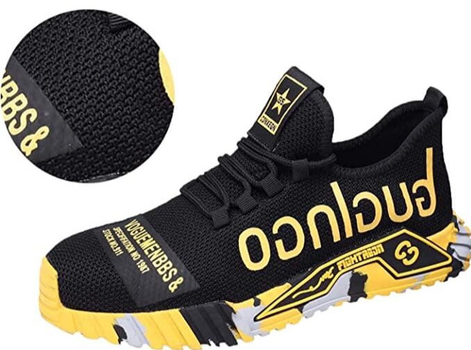 Men's Lightweight Safety Work Sneakers with Steel Toe – Athletic Comfort & Slip-Resistant Protection
