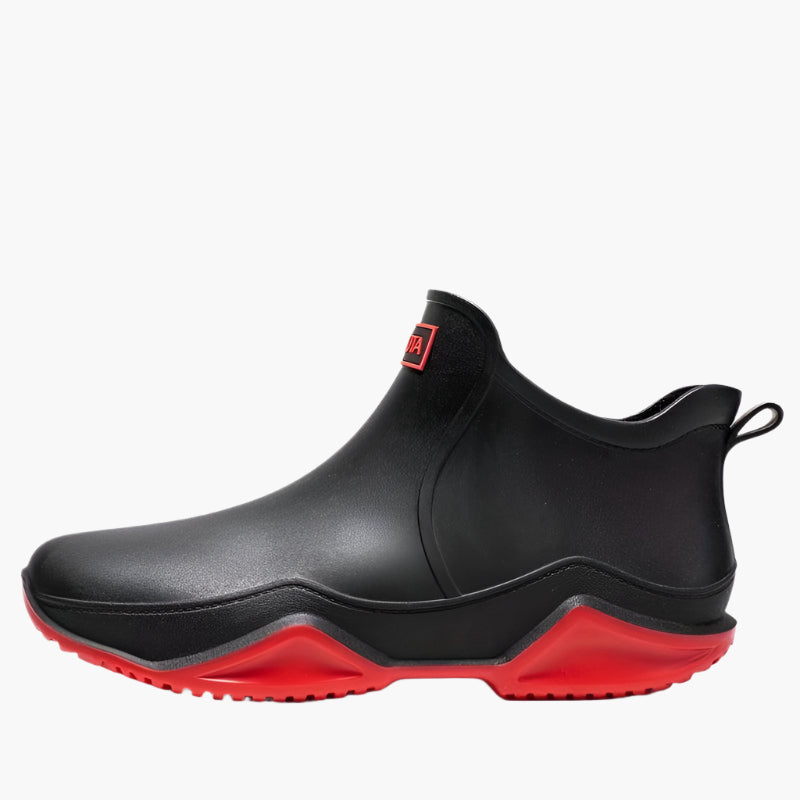 Women's Modern Outdoor Waterproof Rubber Ankle Boots - Stylish Functional Rain Shoes