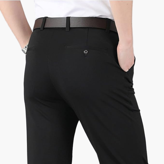 Men's Slim Fit Stretch Business Casual Trousers