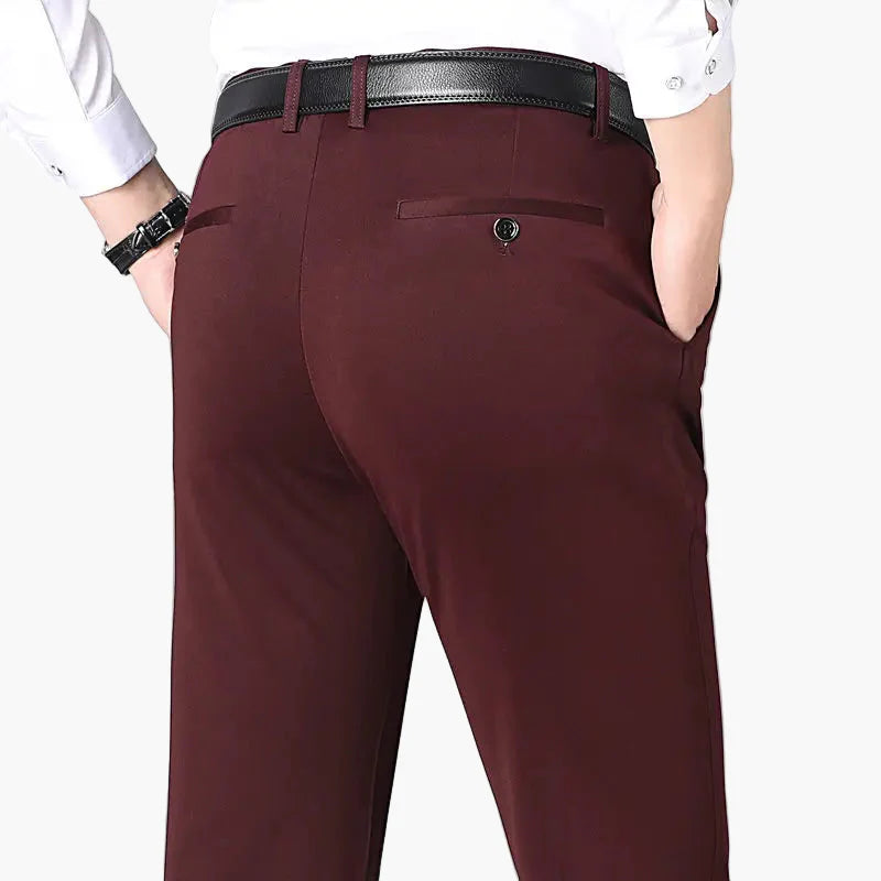 Men's Slim Fit Stretch Business Casual Trousers