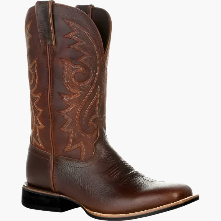 Men's Western Cowboy Boots – Classic Mid-Calf Slip-On for Ranch and Everyday Wear