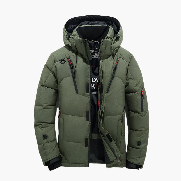 Men's Winter Hooded Puffer Jacket Outdoor Warm Casual Style