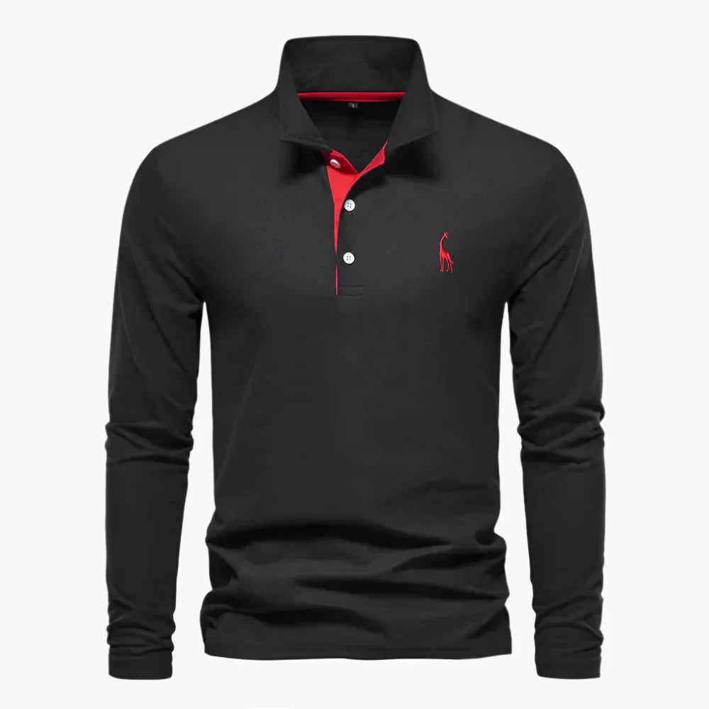 Men's Classic Long Sleeve Polo Shirt – Versatile Style for Casual and Formal Occasions