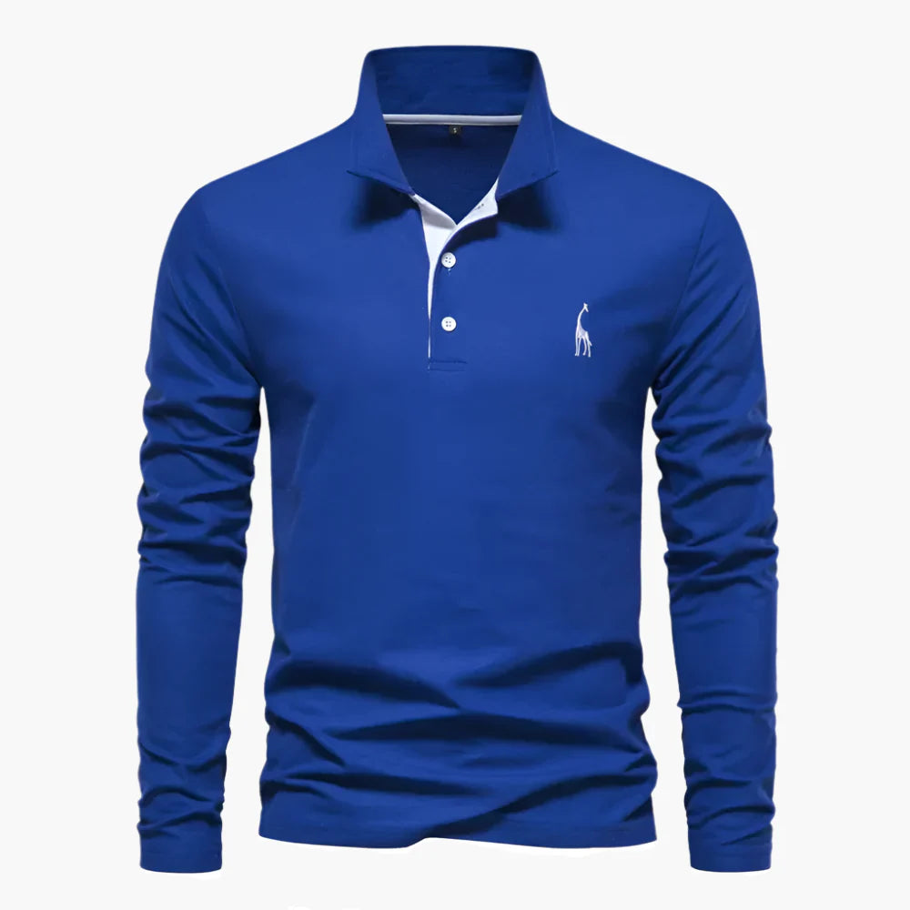 Men's Classic Long Sleeve Polo Shirt – Versatile Style for Casual and Formal Occasions