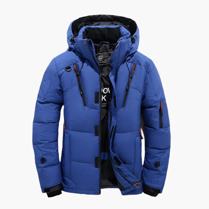 Men's Winter Hooded Puffer Jacket Outdoor Warm Casual Style
