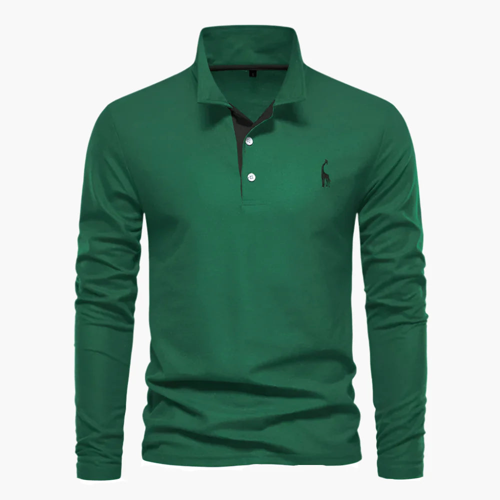 Men's Classic Long Sleeve Polo Shirt – Versatile Style for Casual and Formal Occasions