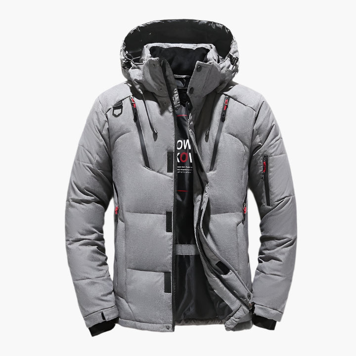 Men's Winter Hooded Puffer Jacket Outdoor Warm Casual Style