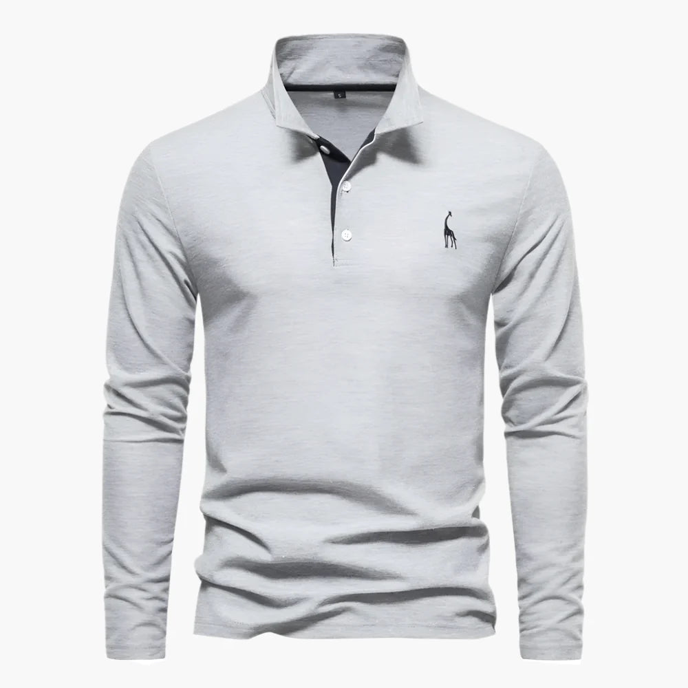 Men's Classic Long Sleeve Polo Shirt – Versatile Style for Casual and Formal Occasions
