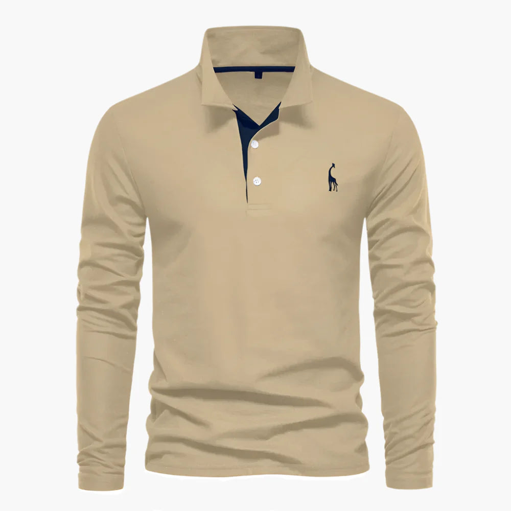 Men's Classic Long Sleeve Polo Shirt – Versatile Style for Casual and Formal Occasions