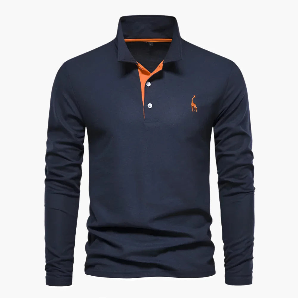 Men's Classic Long Sleeve Polo Shirt – Versatile Style for Casual and Formal Occasions