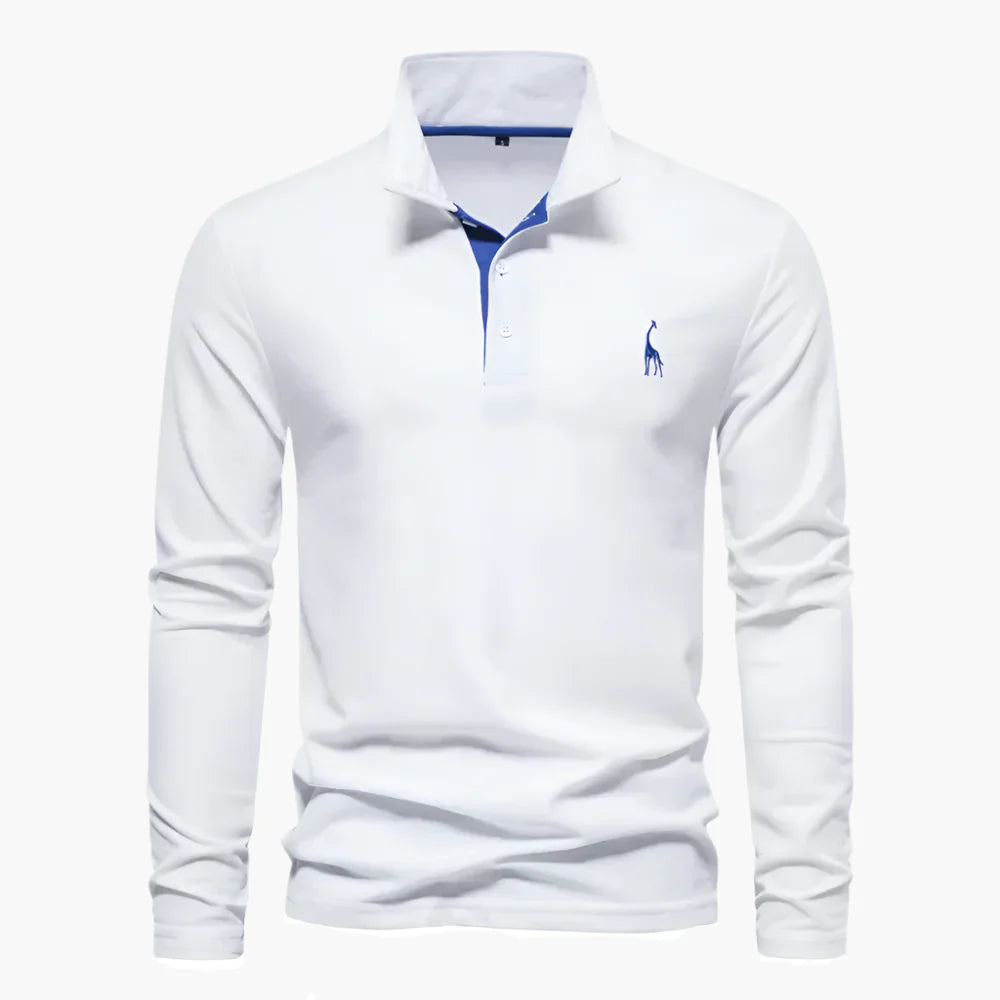 Men's Classic Long Sleeve Polo Shirt – Versatile Style for Casual and Formal Occasions