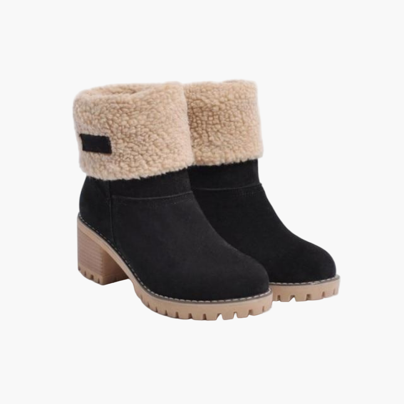 Women's Foldable Warm Suede Ankle Boots – Stylish All-Season Comfort