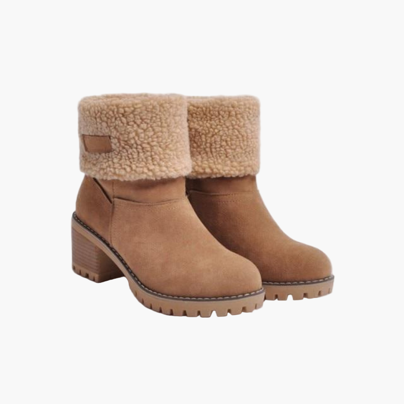 Women's Foldable Warm Suede Ankle Boots – Stylish All-Season Comfort