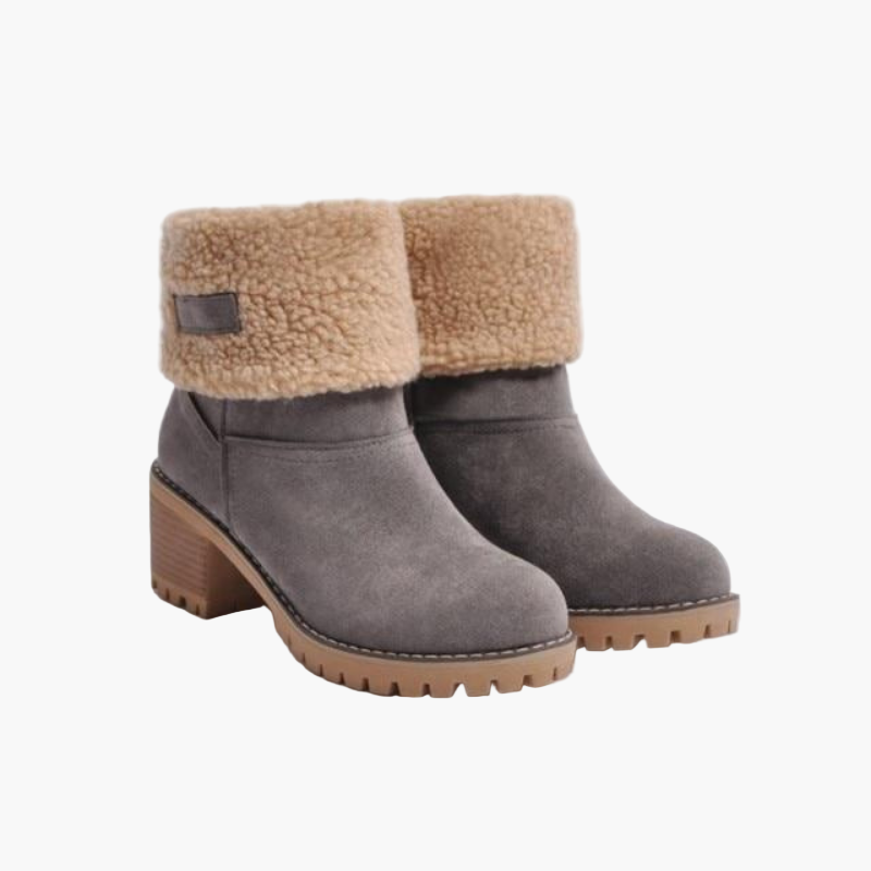 Women's Foldable Warm Suede Ankle Boots – Stylish All-Season Comfort