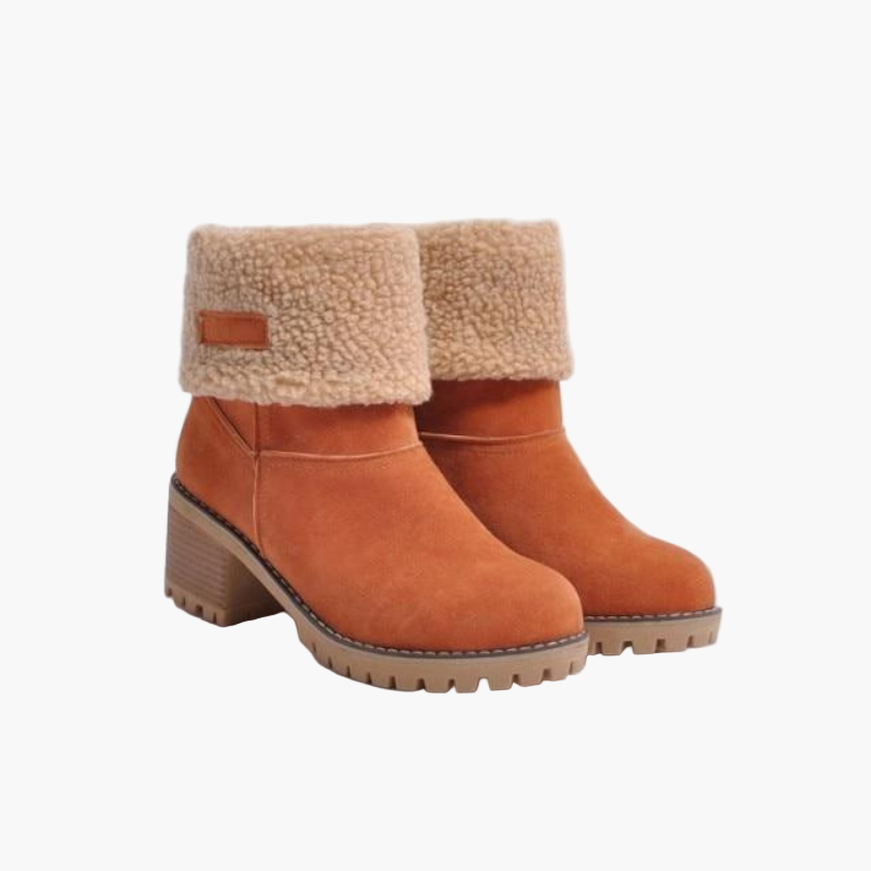 Women's Foldable Warm Suede Ankle Boots – Stylish All-Season Comfort